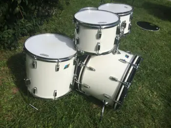 Vintage Ludwig Blue + Olive badge 'Hollywood' Drums set w/ 6.5&quot; x 14 Supraphonic