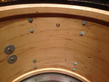 Ludwig Lacquer B/O Badge Ludwig C-List Find - Is the finish original?