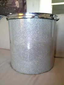 DIY Silver Glitter Wrap