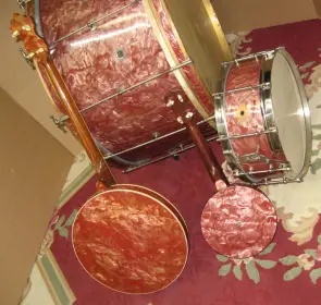 Slingerland Rose Pearl drum set