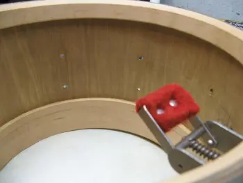 Slingerland shell with three reinforcement rings