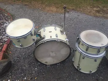 1950s Slingerland Radio king 13/16/22/14snr drum set in White Marine Pearl