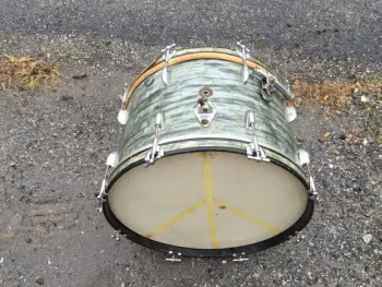 1950's Gretsch Round Badge 3 ply 14&quot; x 22&quot; bass drum in midnight blue pearl