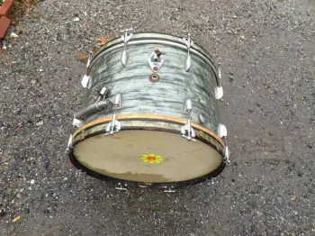 1950's Gretsch Round Badge 3 ply 14&quot; x 22&quot; bass drum in midnight blue pearl
