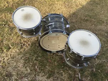 1966 Ludwig 3 pc ’Downbeat’ outfit 12/14/20 in original Black Oyster Pearl wrap