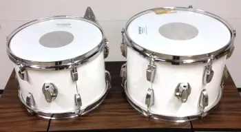 FOR SALE: Vintage 1970s Ludwig 12 and 13 Toms in White Cortex
