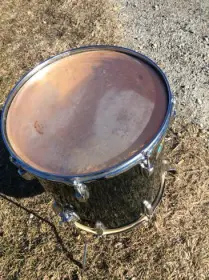 1973 Ludwig B/O badge 16&quot; floor tom in black wrap