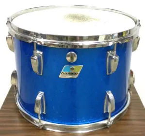 FOR SALE: Vintage 1970s Ludwig 14x10 and 15x12 Toms in Blue Sparkle