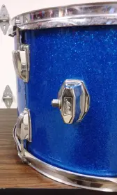 FOR SALE: Vintage 1970s Ludwig 14x10 and 15x12 Toms in Blue Sparkle