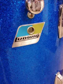 FOR SALE: Vintage 1970s Ludwig 14x10 and 15x12 Toms in Blue Sparkle