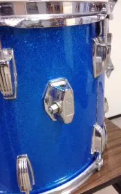 FOR SALE: Vintage 1970s Ludwig 14x10 and 15x12 Toms in Blue Sparkle