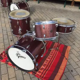 HOLY GRAIL 60's Gretsch Round Badge jazz / bop kit 12/14/18/14snr, burgundy sparkle