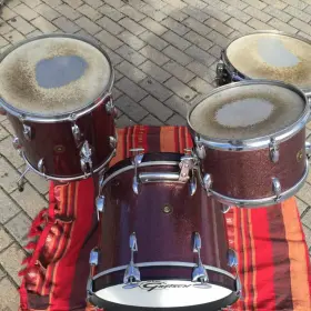 HOLY GRAIL 60's Gretsch Round Badge jazz / bop kit 12/14/18/14snr, burgundy sparkle