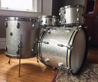 Gretsch Round Badge Silver Sparkle Kit