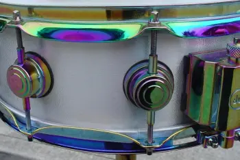 2009 DRUM WORKSHOP 5 x 14 SOLID ALUMINUM/TITANIUM ELECTROPLATED PROTOTYPE (#778626)