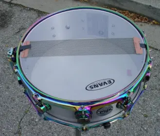 2009 DRUM WORKSHOP 5 x 14 SOLID ALUMINUM/TITANIUM ELECTROPLATED PROTOTYPE (#778626)
