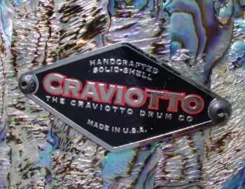 2005 CRAVIOTTO DRUMS 6.5 x 14 SOLID MAPLE ABALONE/GOLD PLATED SPECIAL ORDER