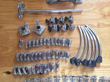 vintage Ludwig parts - lugs, spurs, t's/claws, mounts, etc