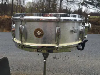 SUPER RARE 60's Gretsch Round Badge model #4109 aluminum snare drum package