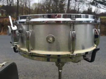 SUPER RARE 60's Gretsch Round Badge model #4109 aluminum snare drum package