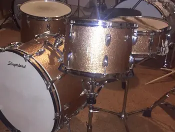 My new Slingerland 60's kit in Champagne Sparkle