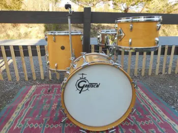 RARE 1960's Gretsch Round Badge 4pc jazz / bop outfit, 12/14/18 with model #4160 COB