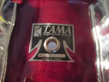 Tama Superstar 6.5x14 birch Mastercraft snare drum in cherry wine