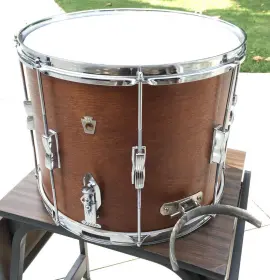 FOR SALE: Beautiful Vintage 1940s Ludwig WFL 12x15 Mahogany Marching Snare