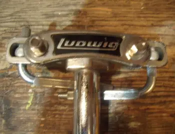 Ludwig double tom arm &amp; BD mounting bracket.
