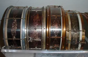1920s-30s DUPLEX 5 x 14  “ARTIST MODEL” ALL METAL ENGRAVED/GOLD PLATED BLACK ***EL (C