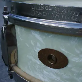 3 rare, un-catalogued slingerland radio king snare drums