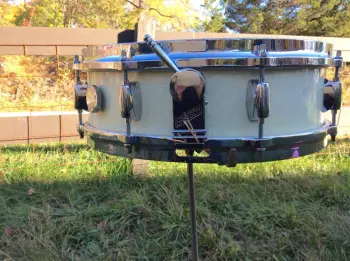 vintage Gretsch 'Max Roach' model 4&quot; x 14&quot; snare in drum in white marine pearl -