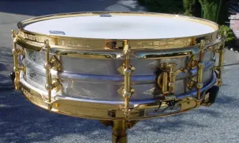 2007 CRAVIOTTO DRUMS USA/AK DRUMS ITALY DIAMOND SERIES NICKEL over BRASS ENGRAVED /GO