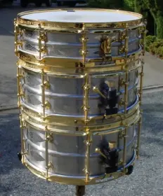 2007 CRAVIOTTO DRUMS USA/AK DRUMS ITALY DIAMOND SERIES NICKEL over BRASS ENGRAVED /GO