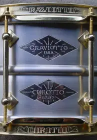 2007 CRAVIOTTO DRUMS USA/AK DRUMS ITALY DIAMOND SERIES NICKEL over BRASS ENGRAVED /GO
