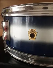 FOR SALE: Vintage Early 1960s Ludwig Pioneer Pre-Serial Snare in Blue/Silver Duco