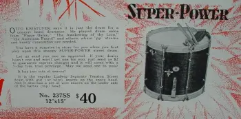 [B]1929-30 LUDWIG &amp; LUDWIG 6.5 x 14 NOB STANDARD-SENSITIVE MODEL[/B]