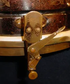 [B]1926-29 LEEDY 6 x 14 BLACK ENGRAVED ELITE (*MARVEL STRAINER) [/B]
