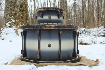 1943 Leedy WWII Dreadnought Drum Pair - Blue/Silver Duco