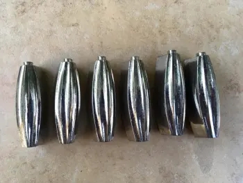 Vintage ~1940s Slingerland &quot;Streamlined&quot; Radio King Lugs - Nickel