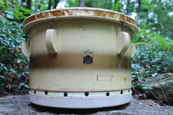 Vintage WWII 1944 Leedy Dreadnought 13x9&quot; Tom Drum - Cream and Gold Duco
