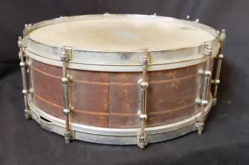 [B]1929 LUDWIG &amp; LUDWIG 5 x 14 MAHOGANY/*”DECORATIVE INLAY FINISH” STANDARD-SENSITIVE