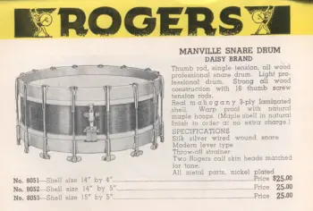 odd rocket lug Gretsch like snare is...Rogers!