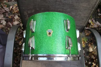 Ludwig 1958 Trans Badge 13x9&quot; Super Classic Green Sparkle Tom Drum