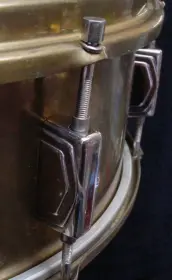 1970s 5 x 14 POLMUZ BRASS/NICKEL PROTOTYPE “IRON CURTAIN” SNARE DRUM