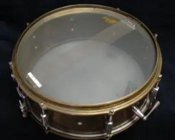 1970s 5 x 14 POLMUZ BRASS/NICKEL PROTOTYPE “IRON CURTAIN” SNARE DRUM