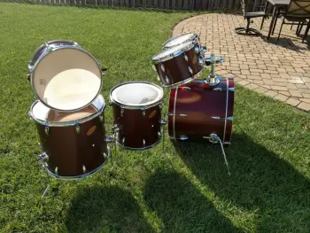 Ludwig Accent Custom 6 piece in Wine Red Matte Lacquer