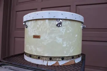 Vintage 1938 Ludwig 13x9&quot; &quot;Tunable Tom-Tom&quot; Drum - White Marine Pearl