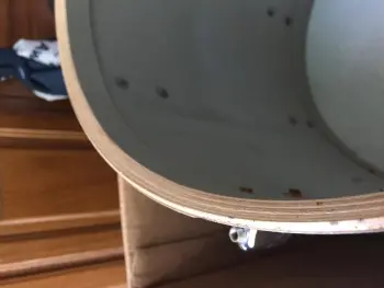 1977 Rogers Big R 16x18 Floor Tom in Piano Black