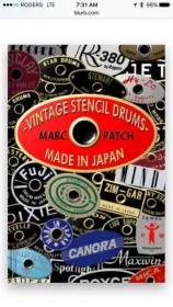 Vintage Stencil Drum Book